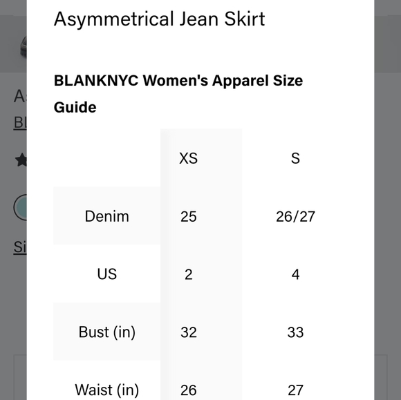 Blank NYC Acid Trip Asymmetrical Slanted Jean Denim Skirt Distressed 26 - Picture 15 of 15